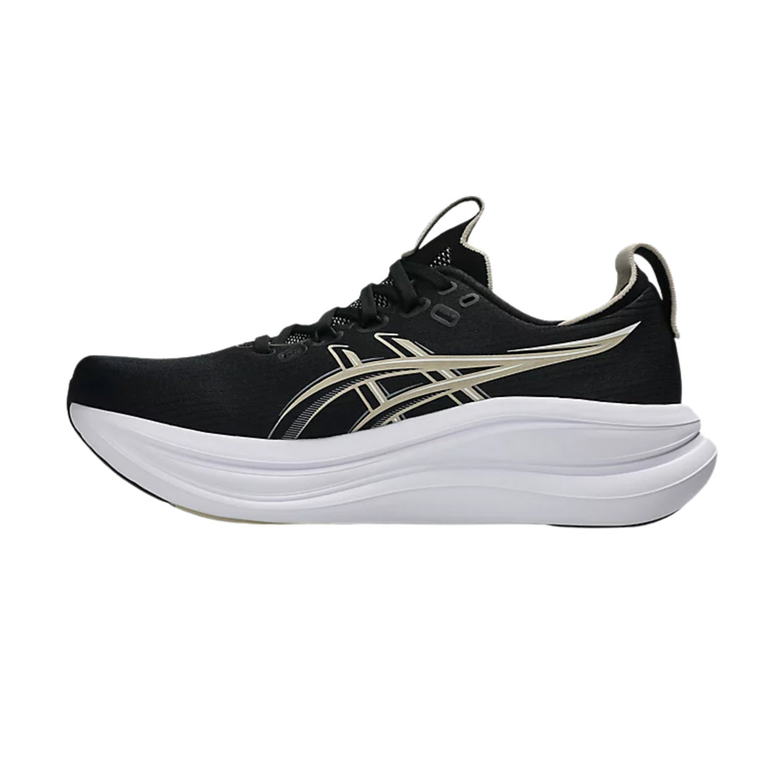 ASICS  GEL-NIMBUS 28 Black & Feather Grey EXTRA WIDE