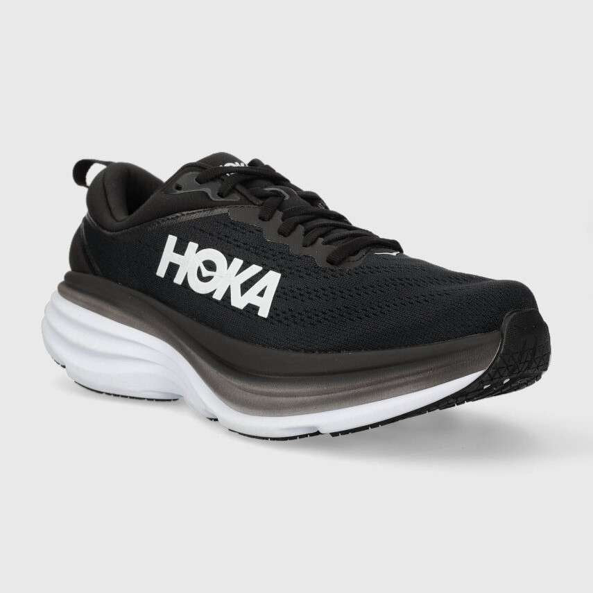 HOKA Bondi 8 Black & White