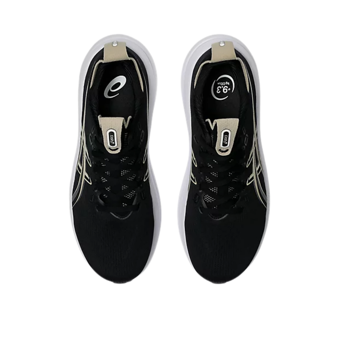 ASICS  GEL-NIMBUS 28 Black & Feather Grey EXTRA WIDE