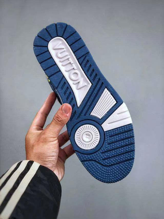 Louis Vuitton Blue Denim Embroidered Trainer