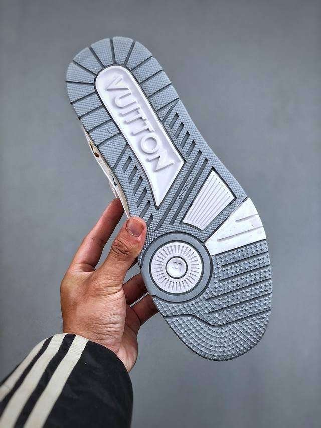 Louis Vuitton White Denim Embroidered Trainer