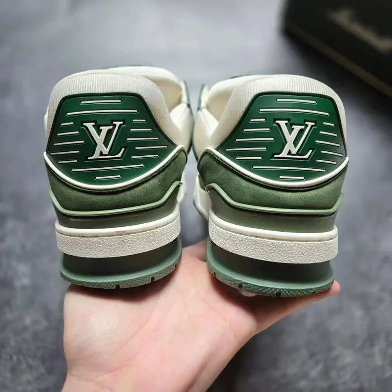 Louis Vuitton Trainer White Green Suede-2506
