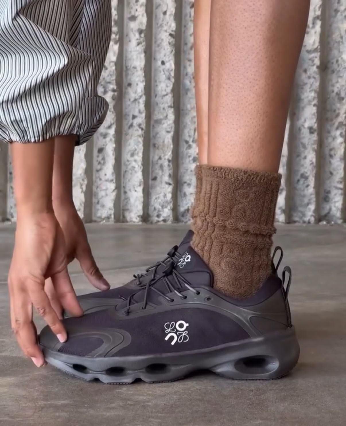 Loewe x On Cloud solo sneaker in black