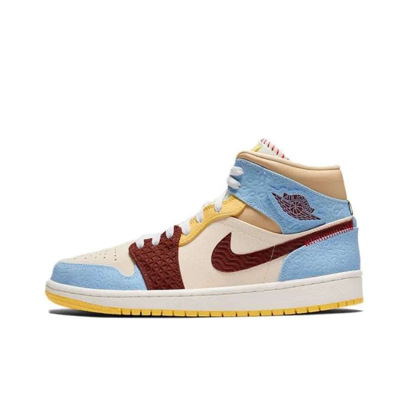 Air Jordan 1 Mid SE Fearless Maison Chateau Rouge