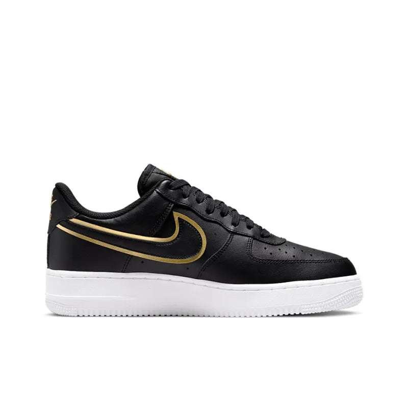 Nike Air Force 1′ 07 LV8 Low Black Metalic Gold