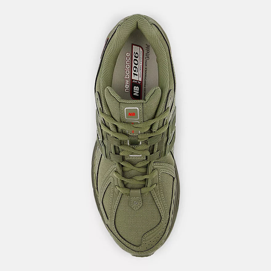 New Balance 1906R Shoes Dark Olivine with Silver Metallic
